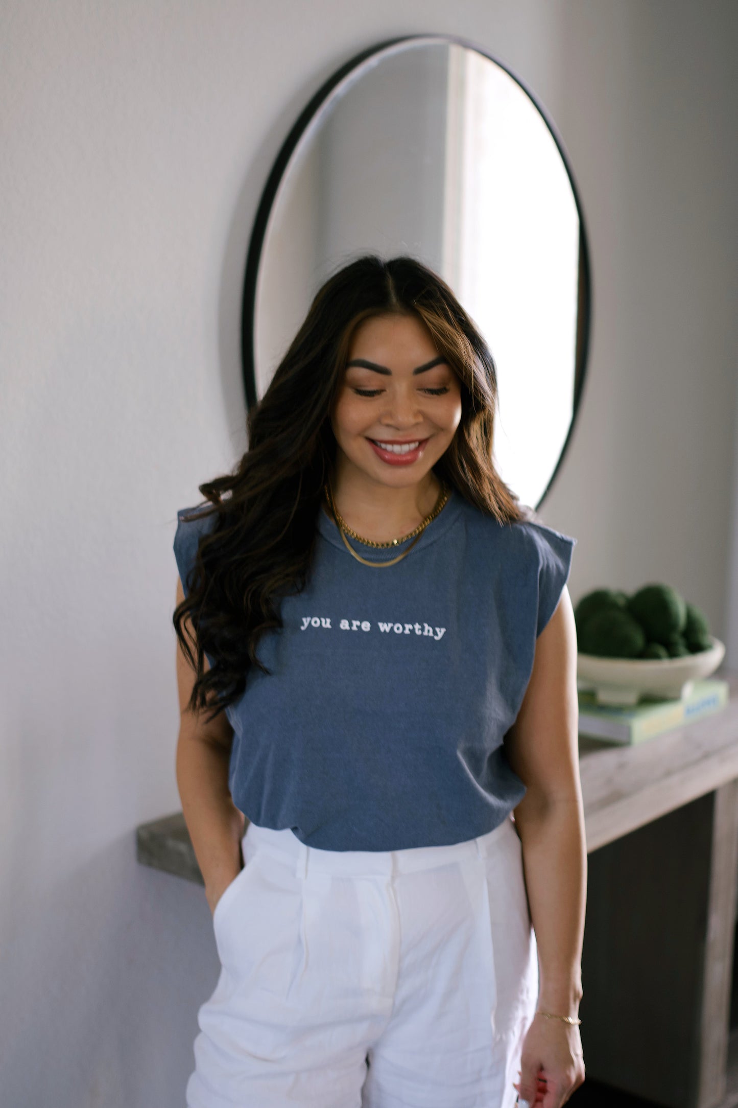 You Are Worthy Muscle Tee