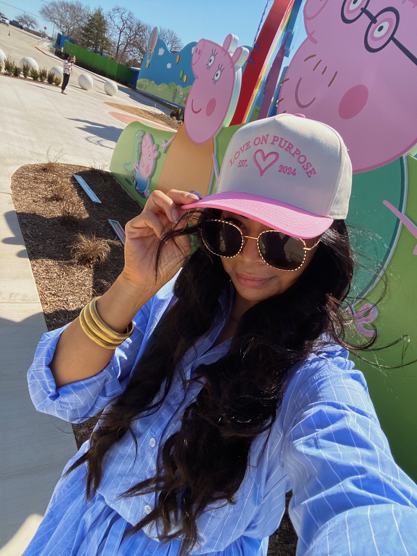 Love on Purpose Hat- Pink