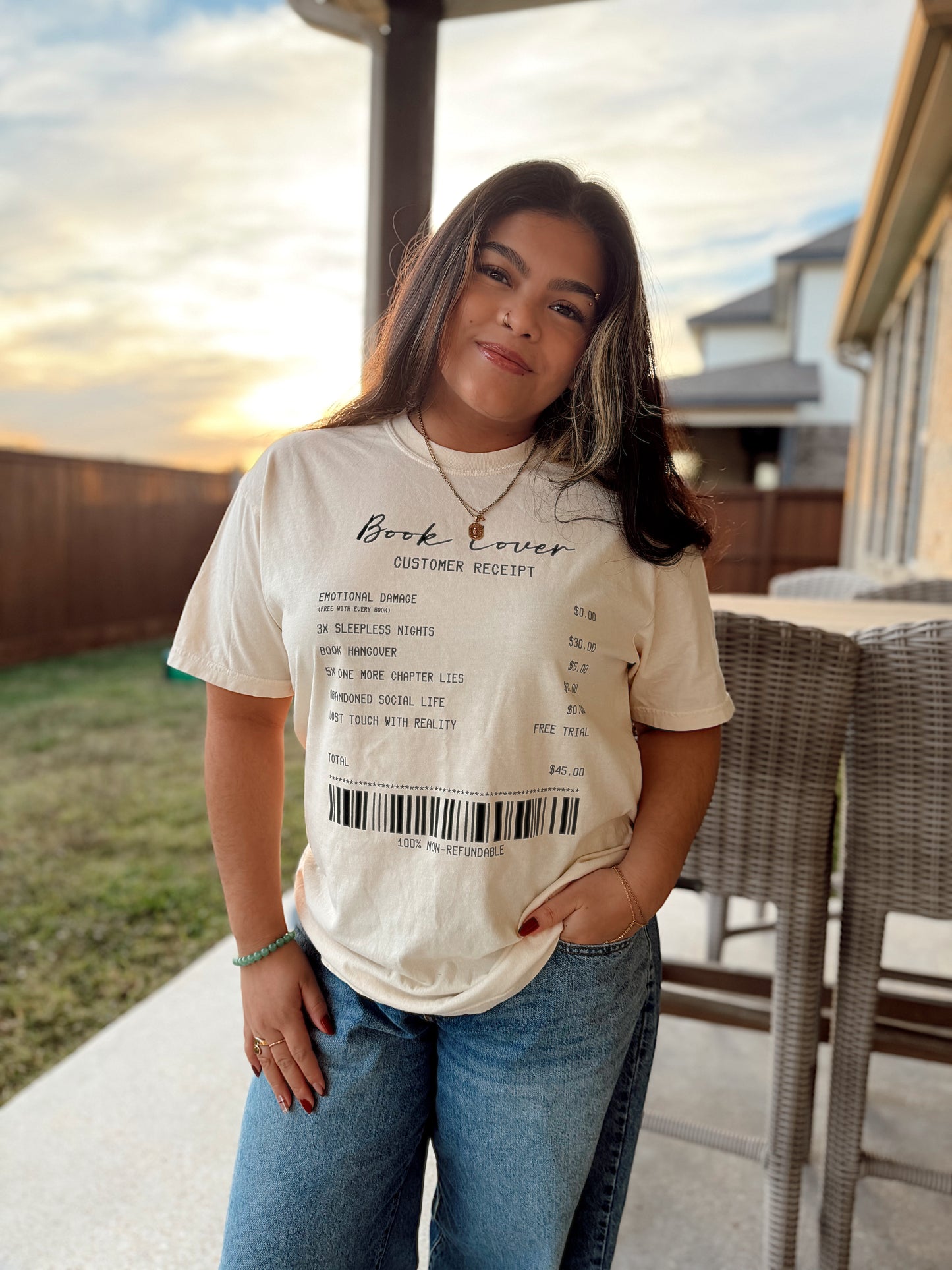 Book Lover Receipt Tee