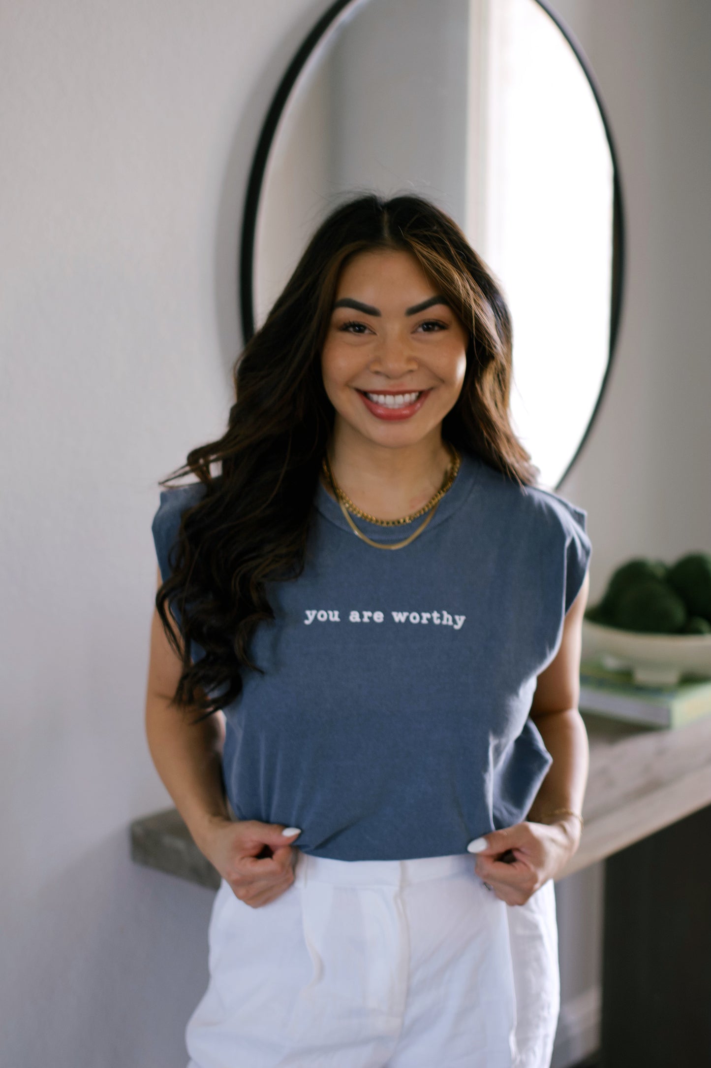 You Are Worthy Muscle Tee
