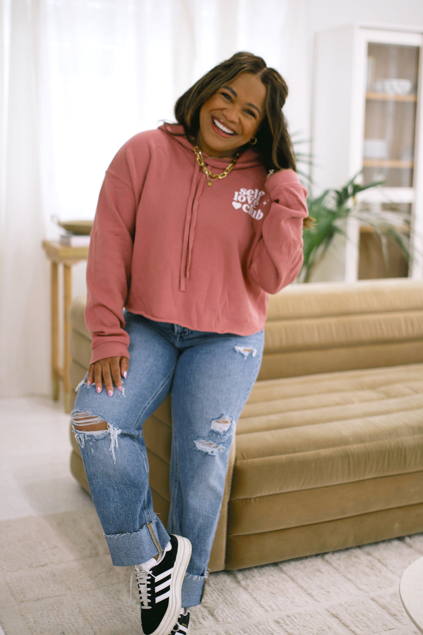 Self Love Club Cropped Hoodie