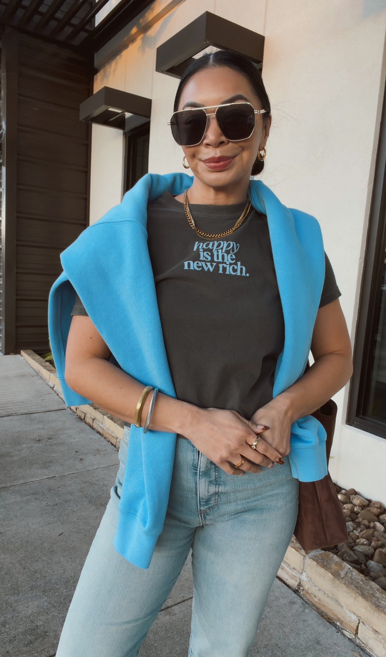 Happy Is The New Rich Cropped Tee