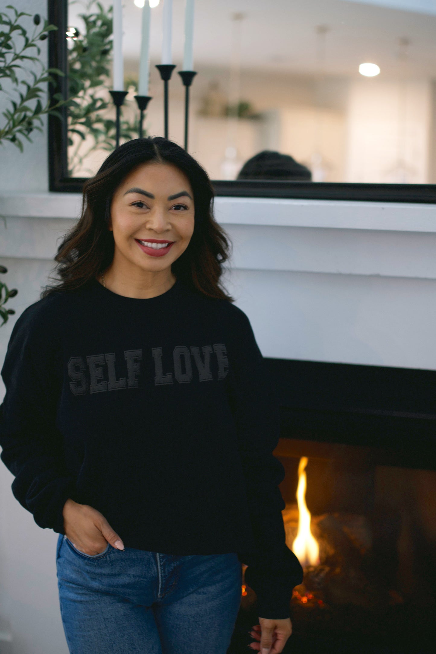 Self Love Cropped Sweatshirt